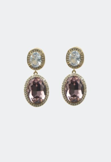 Oval Crystal Drop Earrings – Jewellery | Kitty Darling