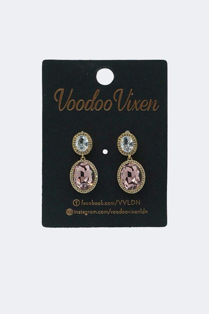 Oval Crystal Drop Earrings  Shop now at Kitty Darling