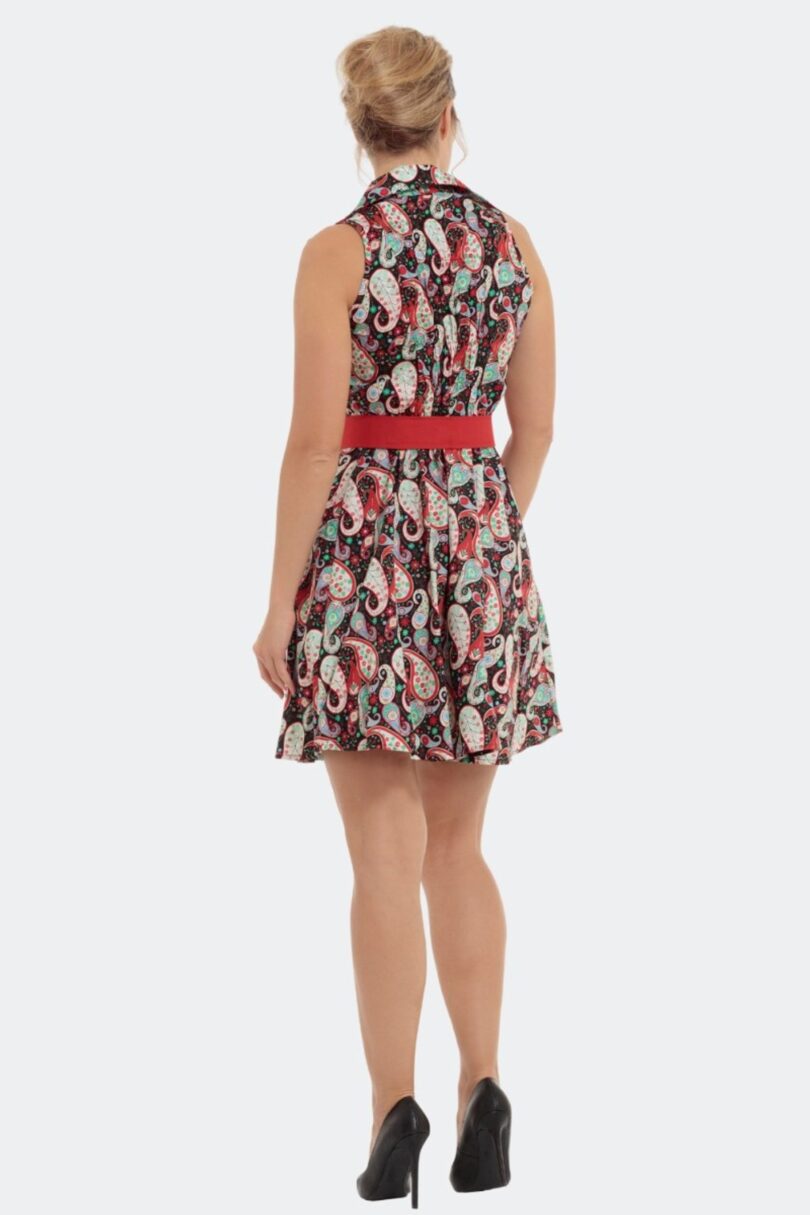 Paisley Sleeveless Flare Dress  Shop now at Kitty Darling