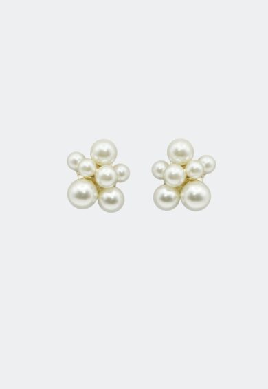 Pearl Bead Cluster Stud Earrings – Jewellery | Kitty Darling