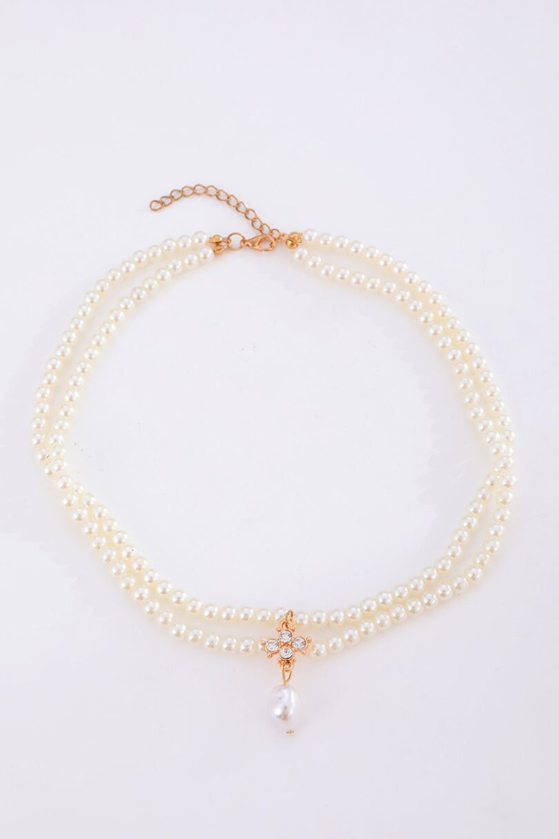 Pearl Beaded Charm Necklace  Shop now at Kitty Darling