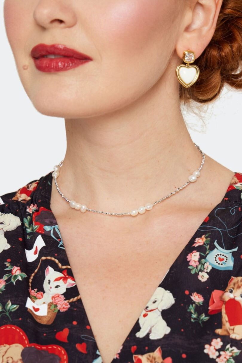 Pearl Beaded Short Necklace  Shop now at Kitty Darling