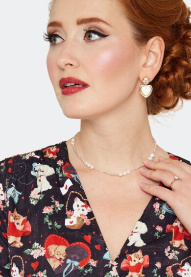 Pearl Beaded Short Necklace – Jewellery | Kitty Darling