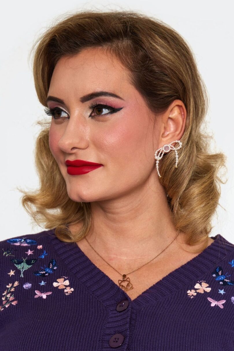 Pearl Bow Drop Earrings  Shop now at Kitty Darling