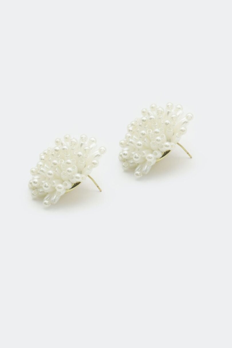 Pearl Cluster Flower Style Earrings  Shop now at Kitty Darling