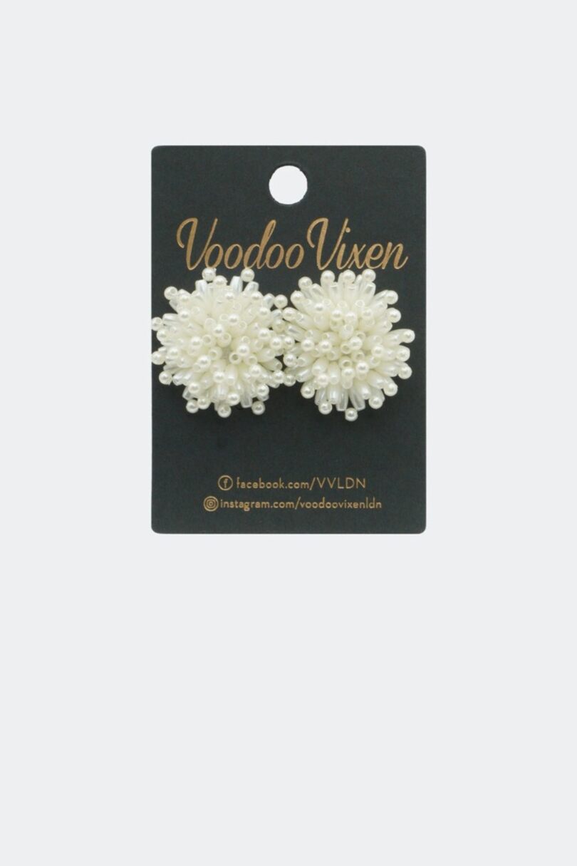 Pearl Cluster Flower Style Earrings  Shop now at Kitty Darling