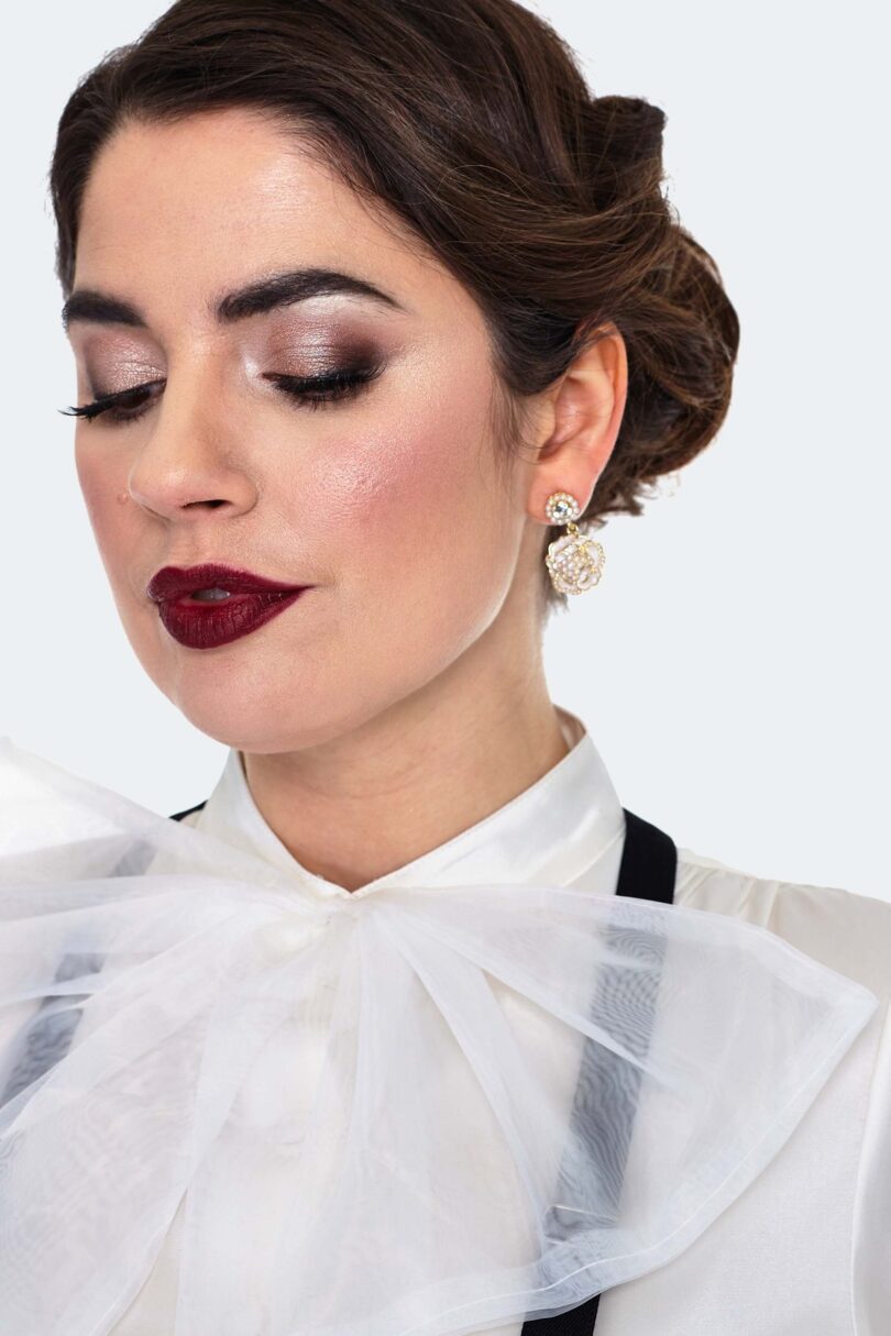 Pearly Flower Earrings  Shop now at Kitty Darling