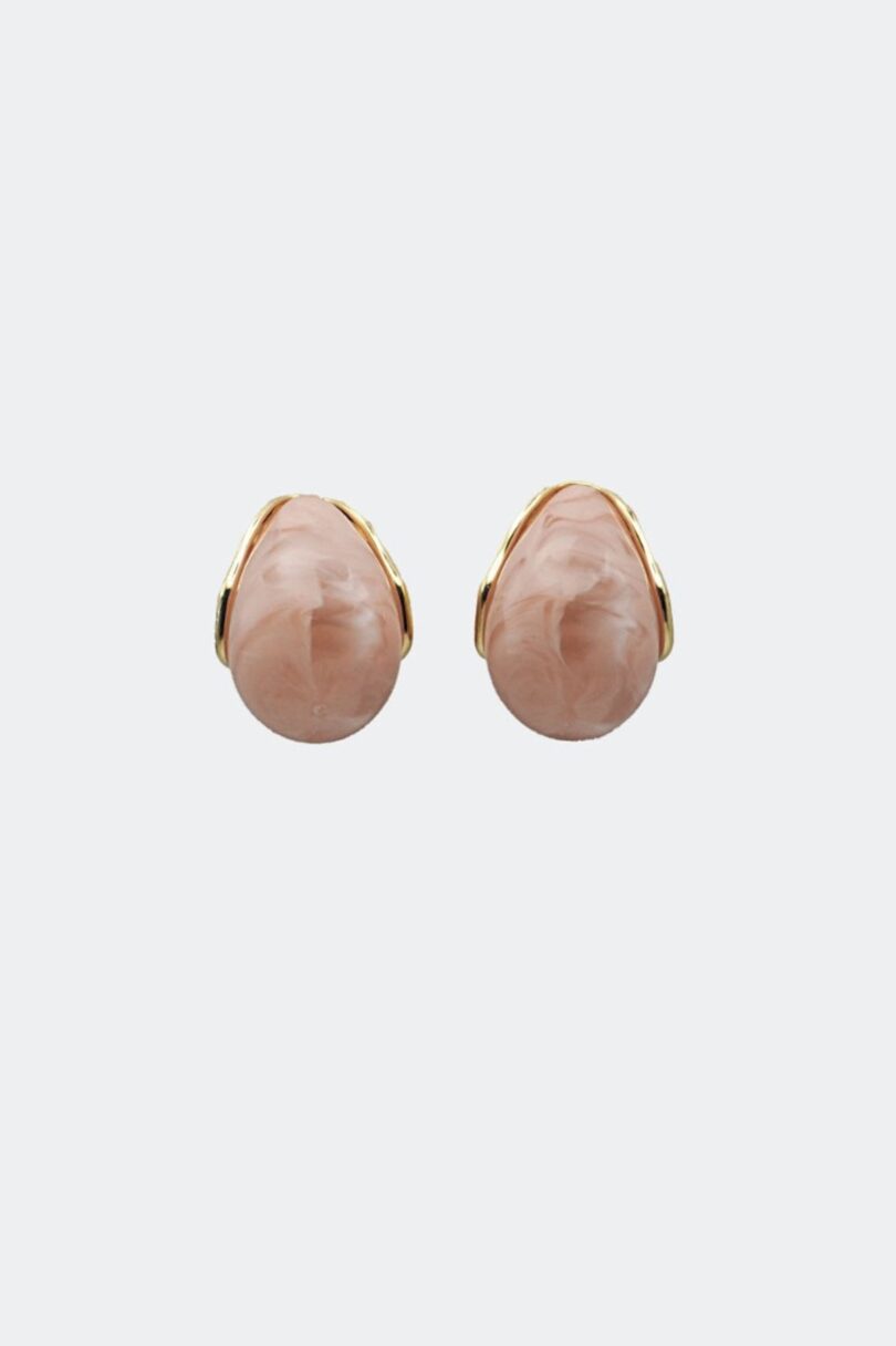 Pink Resin Teardrop Earrings  Shop now at Kitty Darling