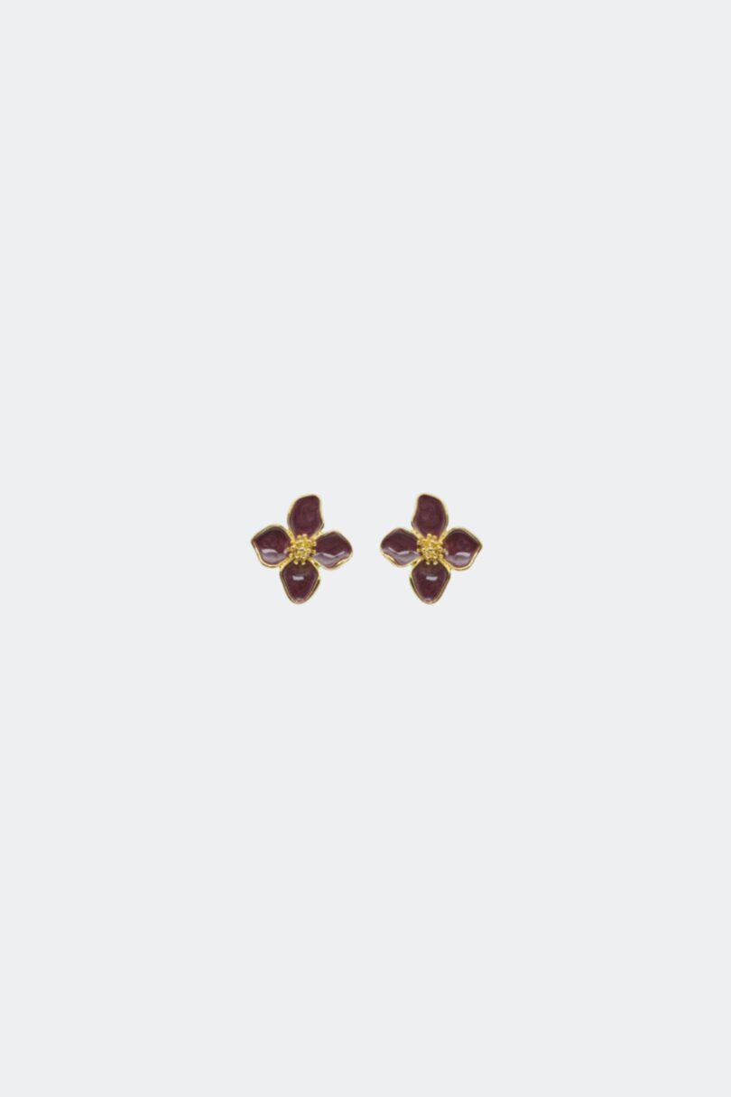 Purple Alloy Earrings  Shop now at Kitty Darling