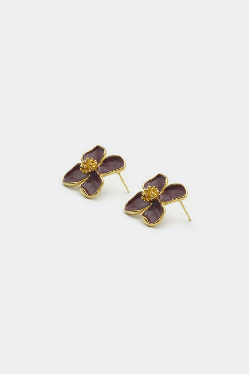 Purple Alloy Earrings  Shop now at Kitty Darling