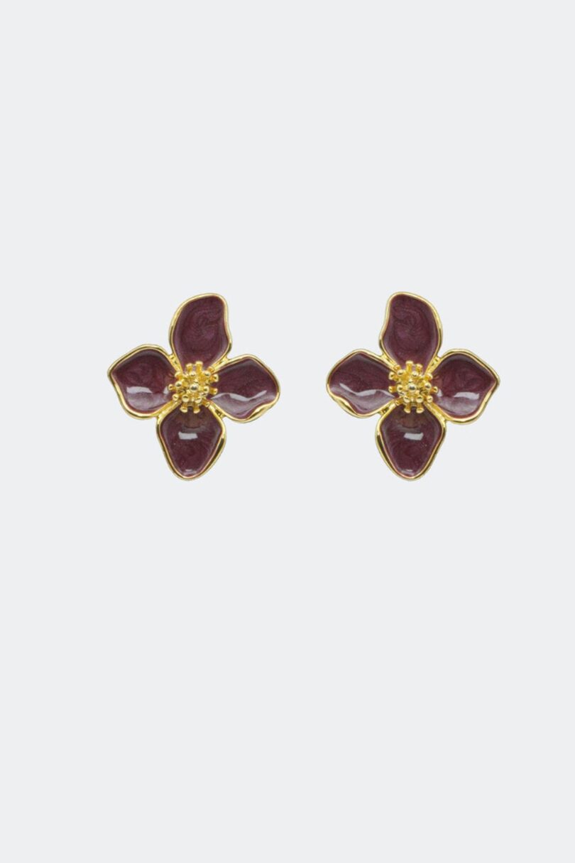 Purple Alloy Earrings  Shop now at Kitty Darling