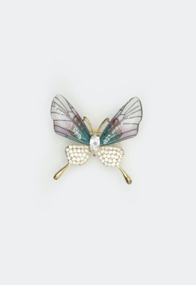 Resin And Diamante Butterfly Brooch – Jewellery | Kitty Darling