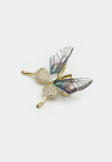 Resin And Diamante Butterfly Brooch – Jewellery | Kitty Darling