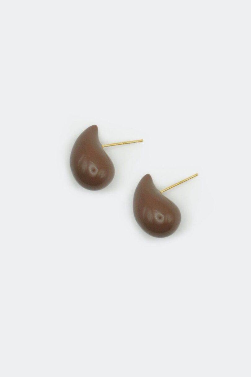 Retro Brown Teardrop Earrings  Shop now at Kitty Darling