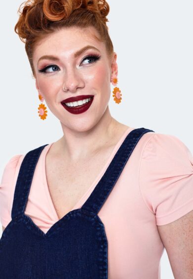 Retro Flower Earrings – Jewellery | Kitty Darling