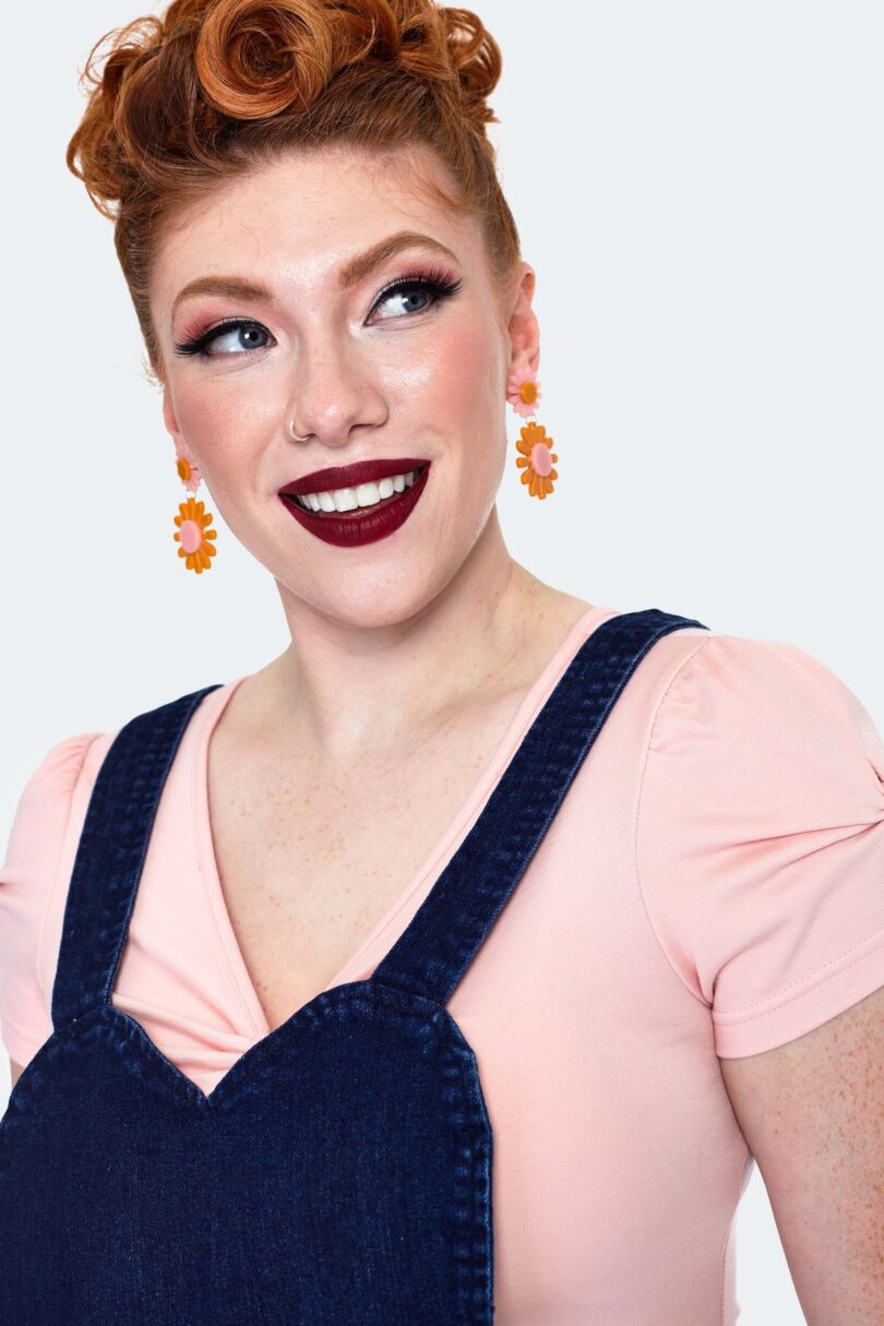 Retro Flower Earrings  Shop now at Kitty Darling