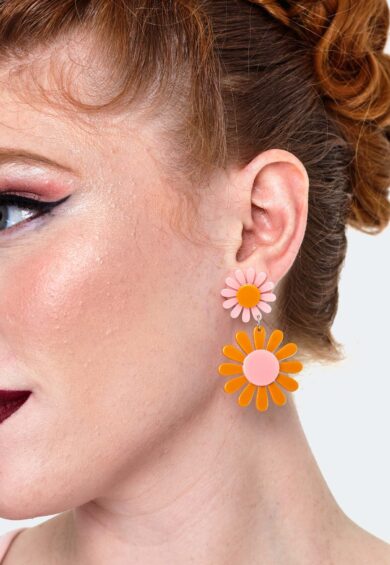 Retro Flower Earrings – Jewellery | Kitty Darling