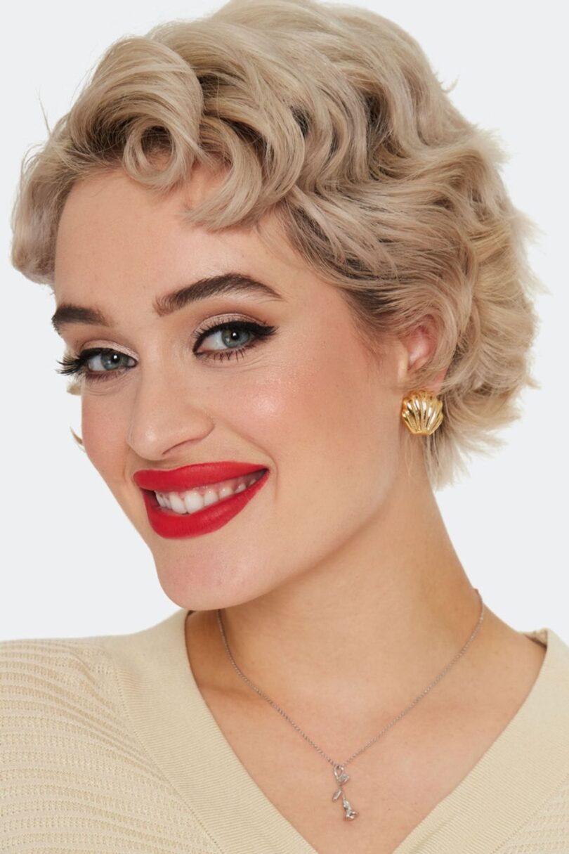 Retro Gold Shell Earrings  Shop now at Kitty Darling