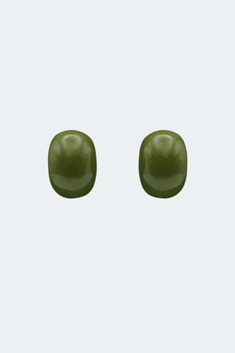Retro Style Green Demi Hoop Earrings  Shop now at Kitty Darling