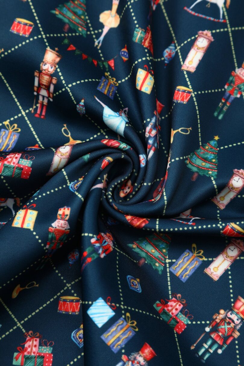 Scarlette Dark Blue Nutcracker Midi Dress  Shop now at Kitty Darling