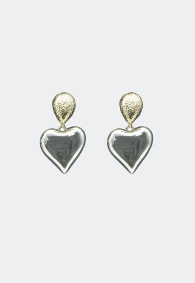 Silver Heart Drop Earrings – Jewellery | Kitty Darling