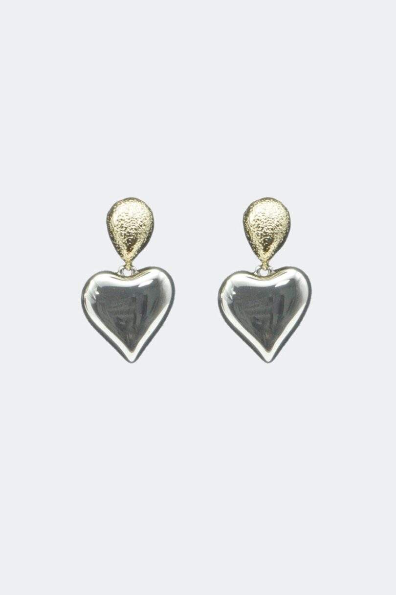 Silver Heart Drop Earrings  Shop now at Kitty Darling