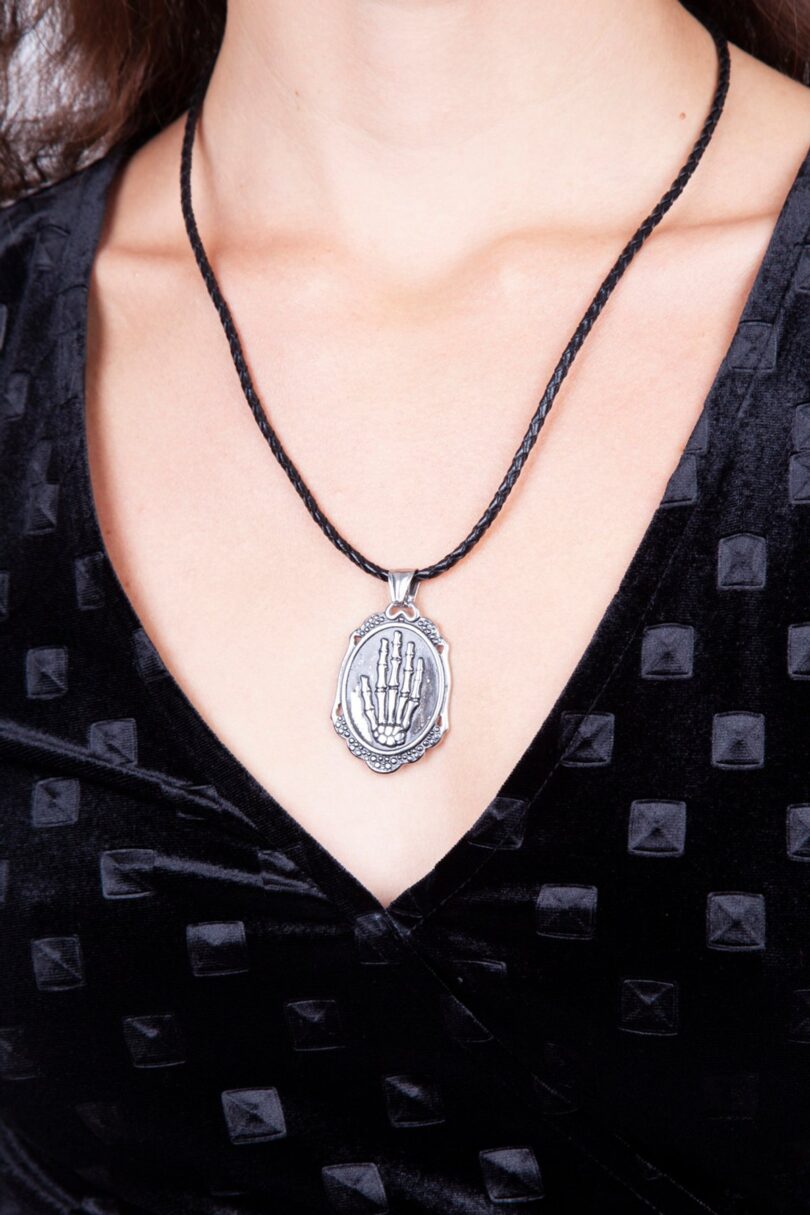 Skeleton Hand Necklace  Shop now at Kitty Darling