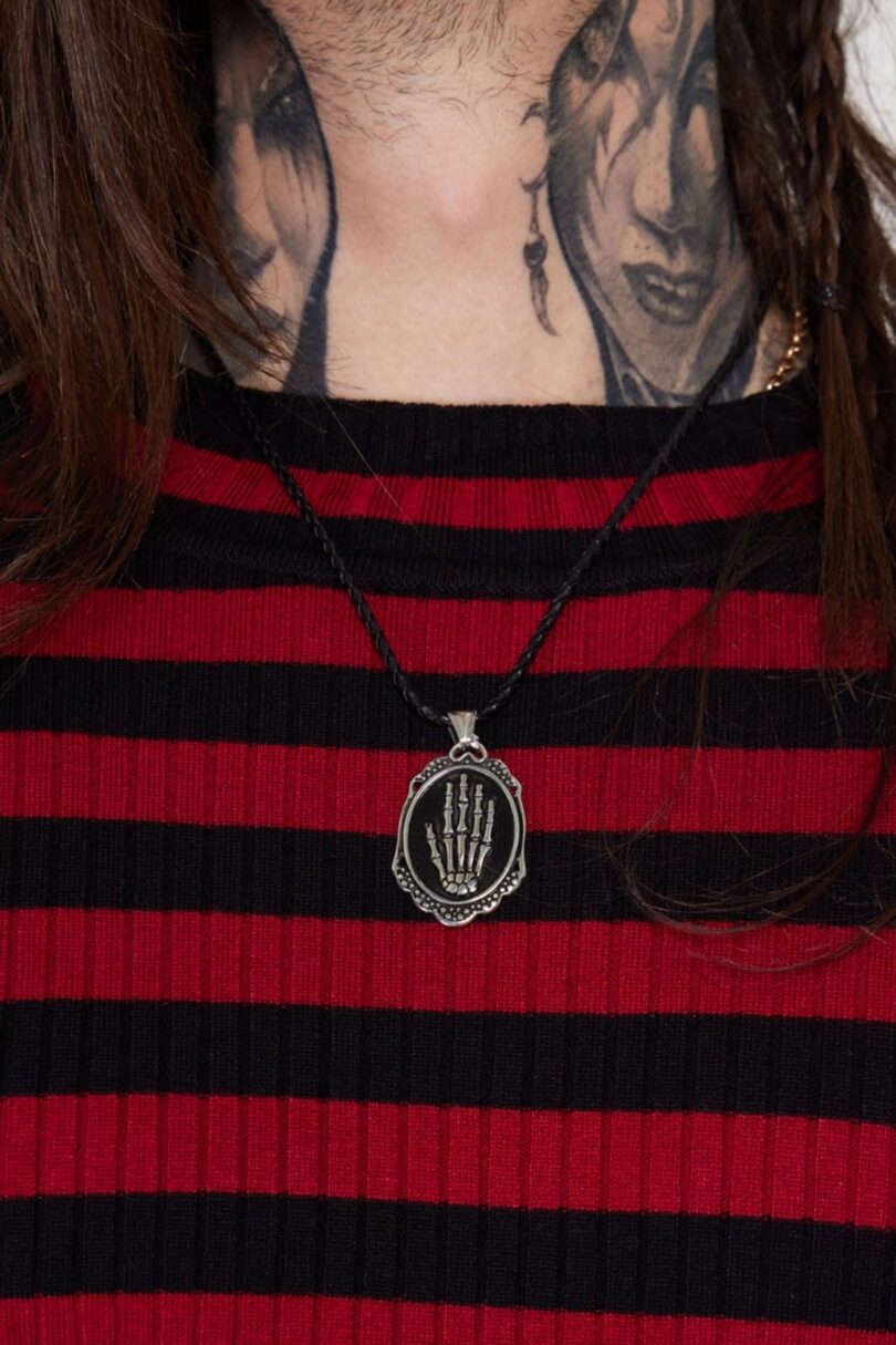 Skeleton Hand Necklace  Shop now at Kitty Darling