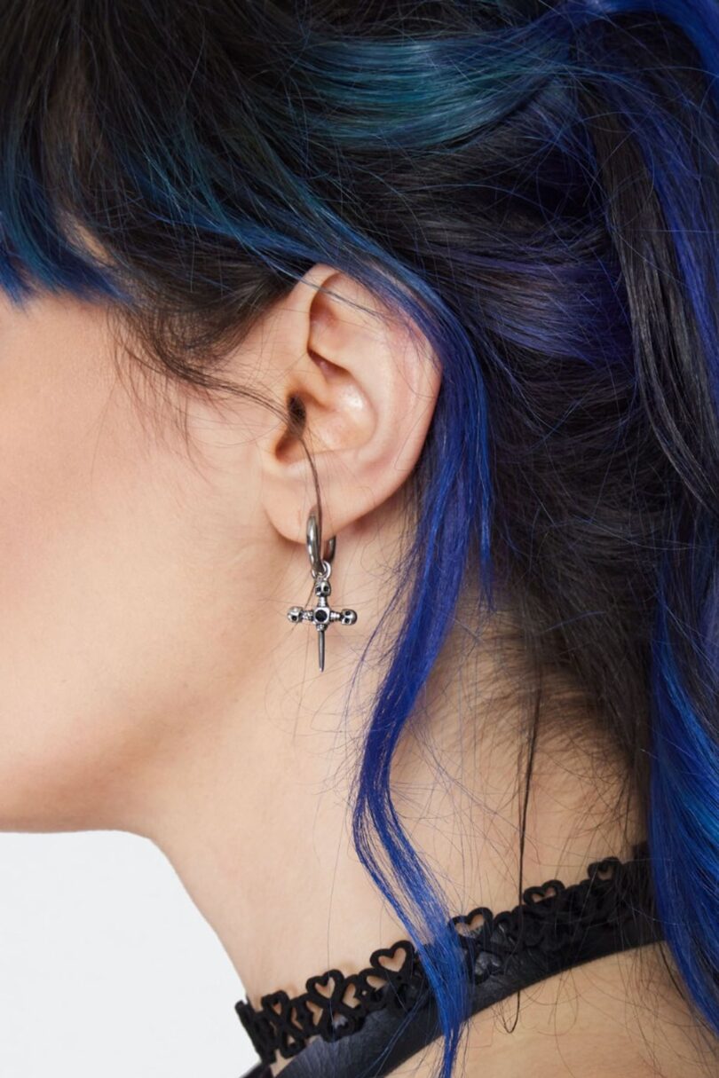 Skull Cross Dagger Drop Earrings  Shop now at Kitty Darling