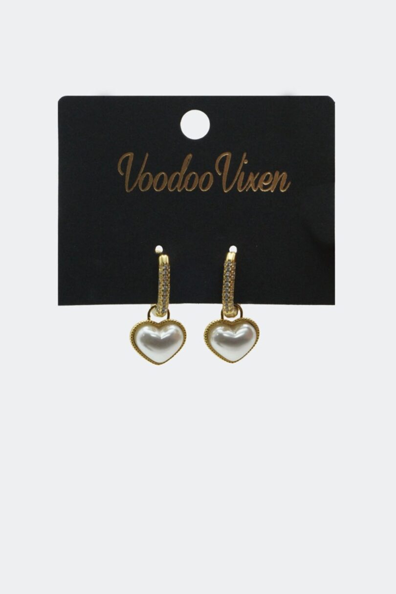 Square Hoop Heart Earrings  Shop now at Kitty Darling