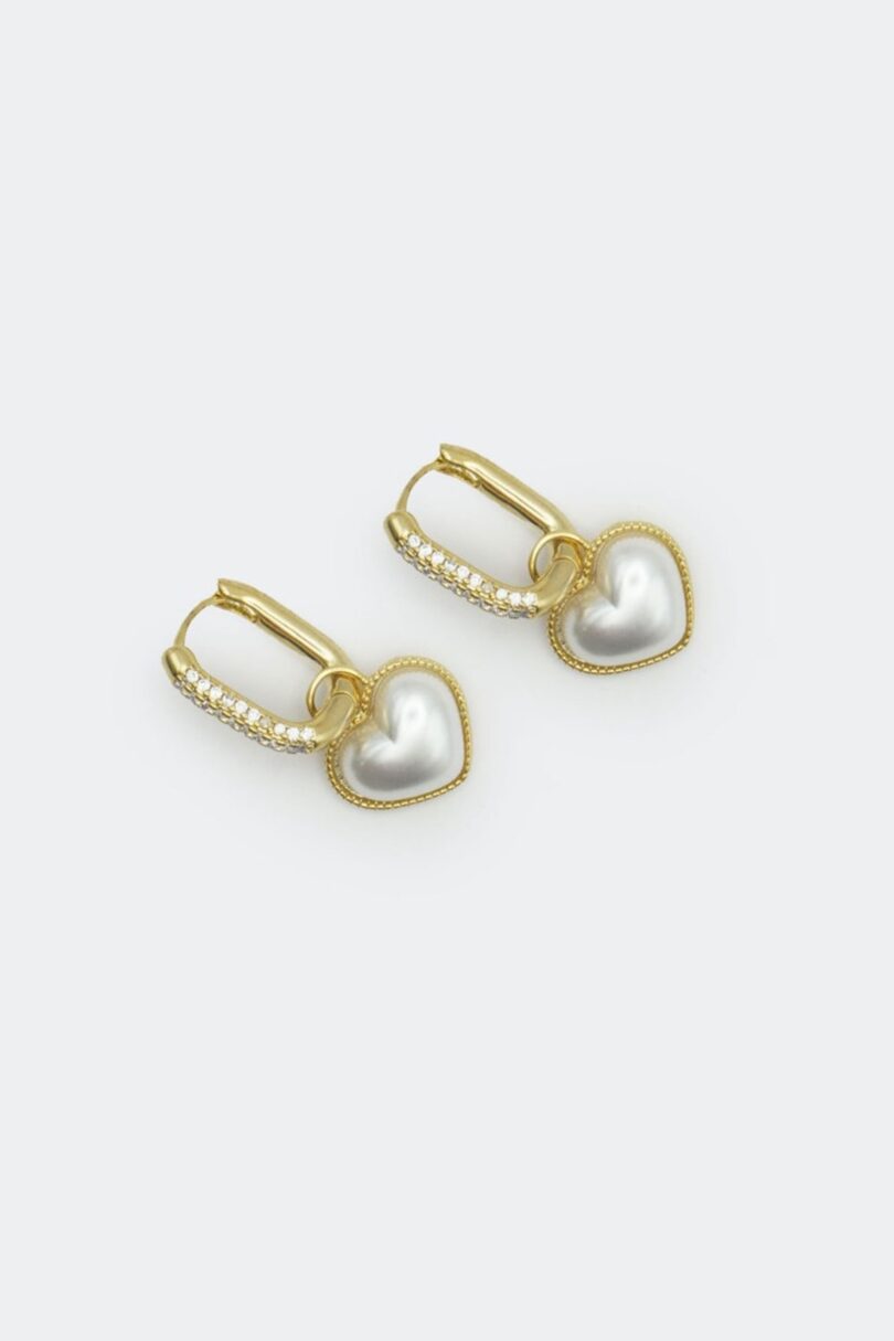 Square Hoop Heart Earrings  Shop now at Kitty Darling