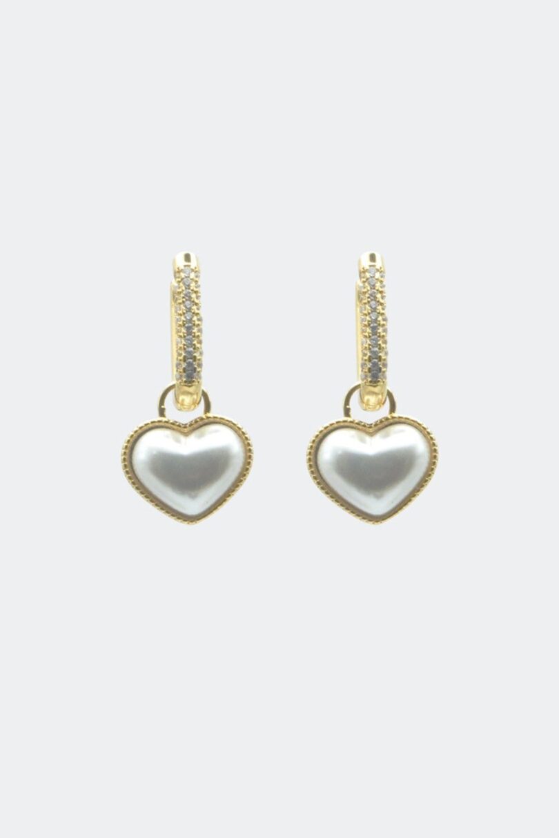Square Hoop Heart Earrings  Shop now at Kitty Darling
