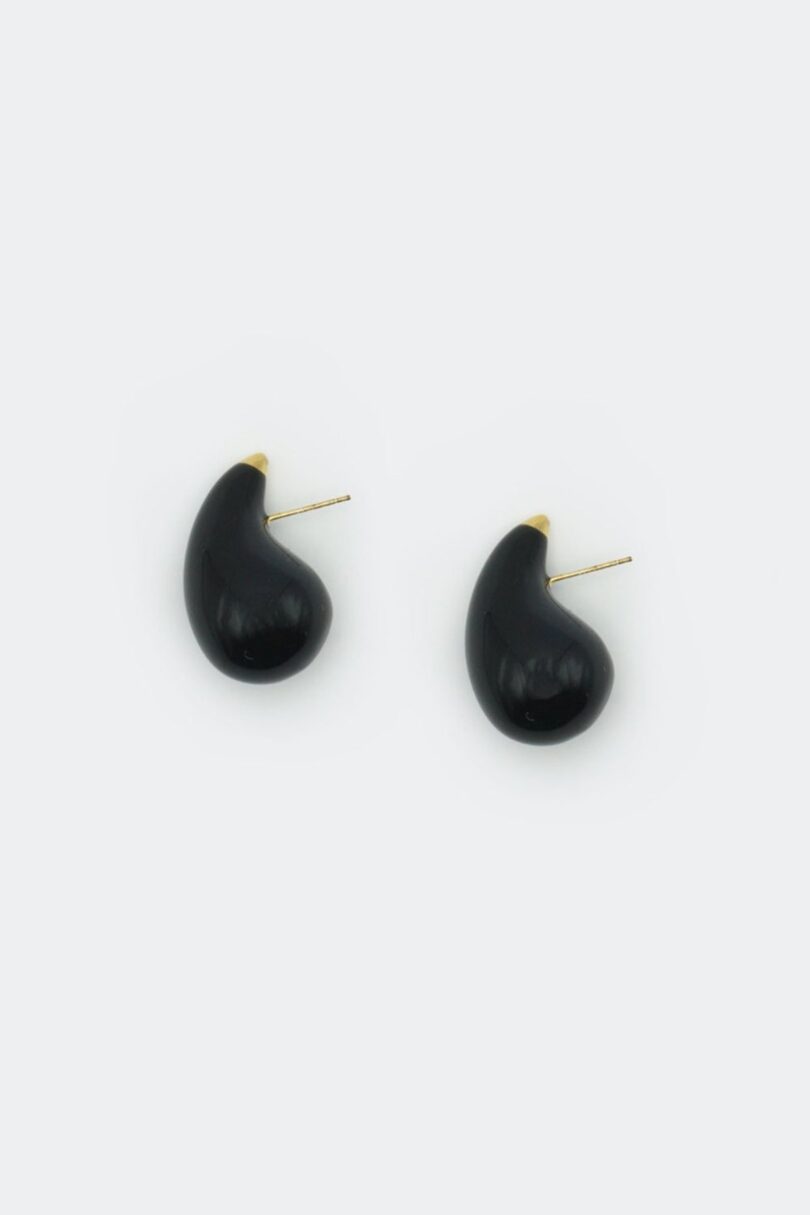 Statement Black Teardrop Earrings  Shop now at Kitty Darling