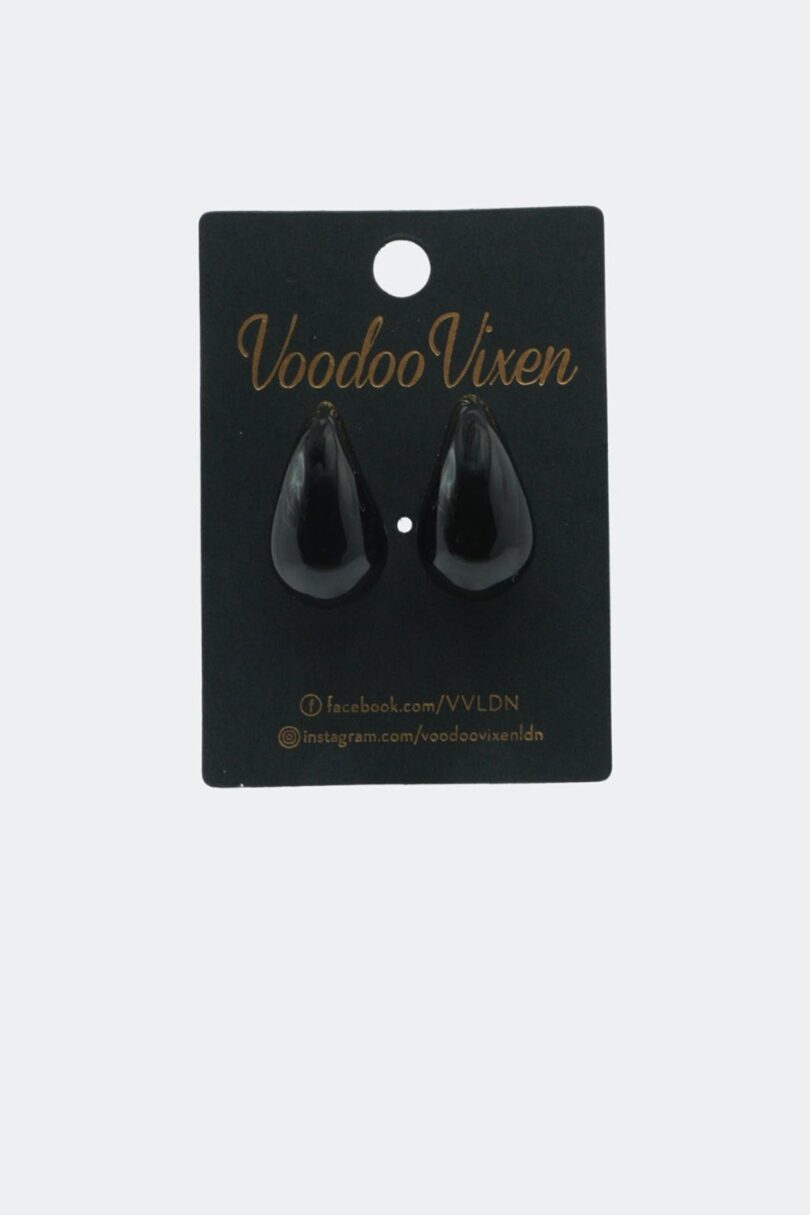Statement Black Teardrop Earrings  Shop now at Kitty Darling