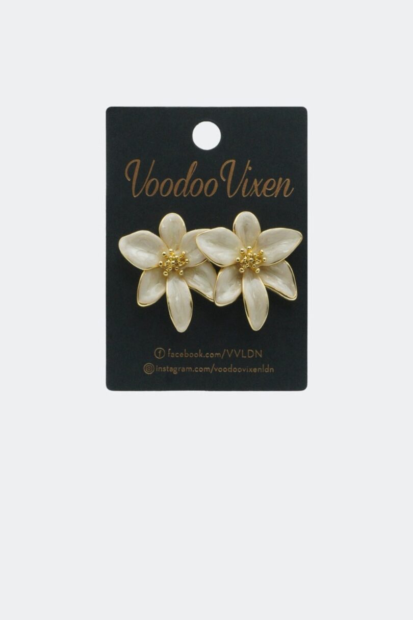 Statement Opal Flower Stud Earrings  Shop now at Kitty Darling