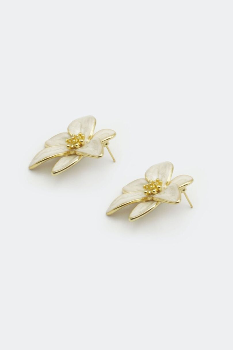 Statement Opal Flower Stud Earrings  Shop now at Kitty Darling
