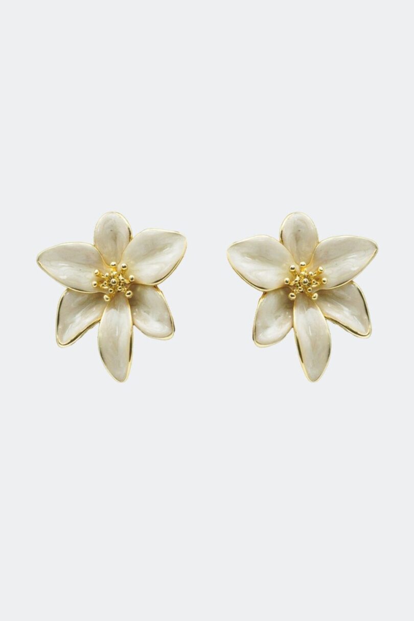 Statement Opal Flower Stud Earrings  Shop now at Kitty Darling