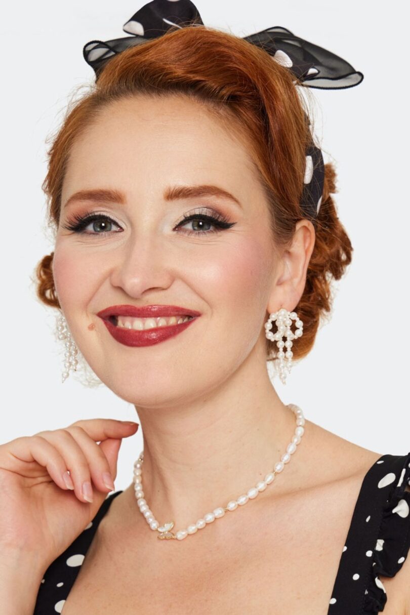 Statement Pearl Bow Earrings  Shop now at Kitty Darling