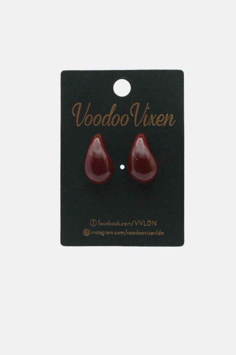 Statement Red Teardrop Earrings  Shop now at Kitty Darling