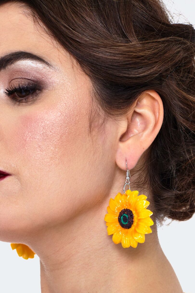 Sunflower Earrings  Shop now at Kitty Darling