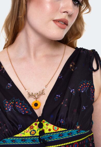 Sunflower Pendant Necklace – Jewellery | Kitty Darling