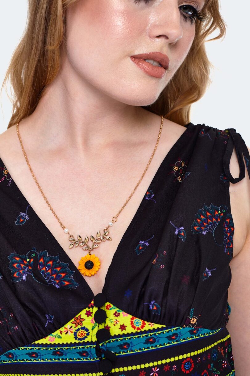 Sunflower Pendant Necklace  Shop now at Kitty Darling