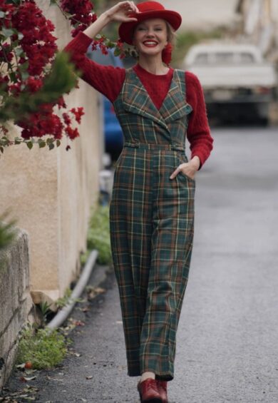 Sylvia Green Tartan Jumpsuit – Jumpsuits & Playsuits | Kitty Darling