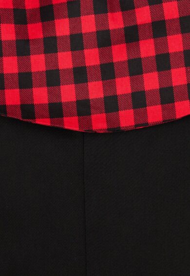 Tiffany 50's Black with Red Tartan Collar Coat Dress – Dresses | Kitty Darling