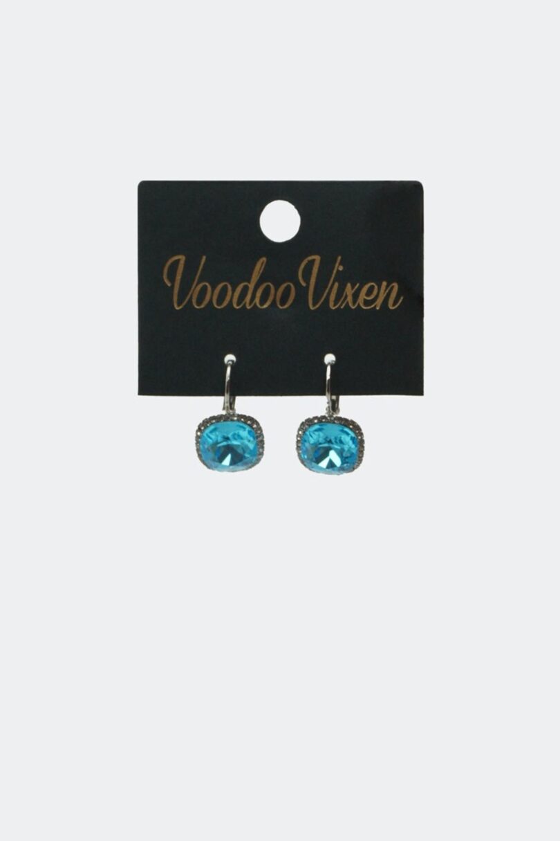 Topaz Square Diamond Earrings  Shop now at Kitty Darling