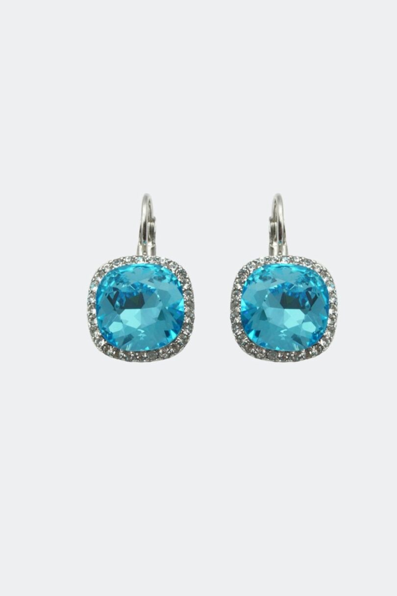 Topaz Square Diamond Earrings  Shop now at Kitty Darling