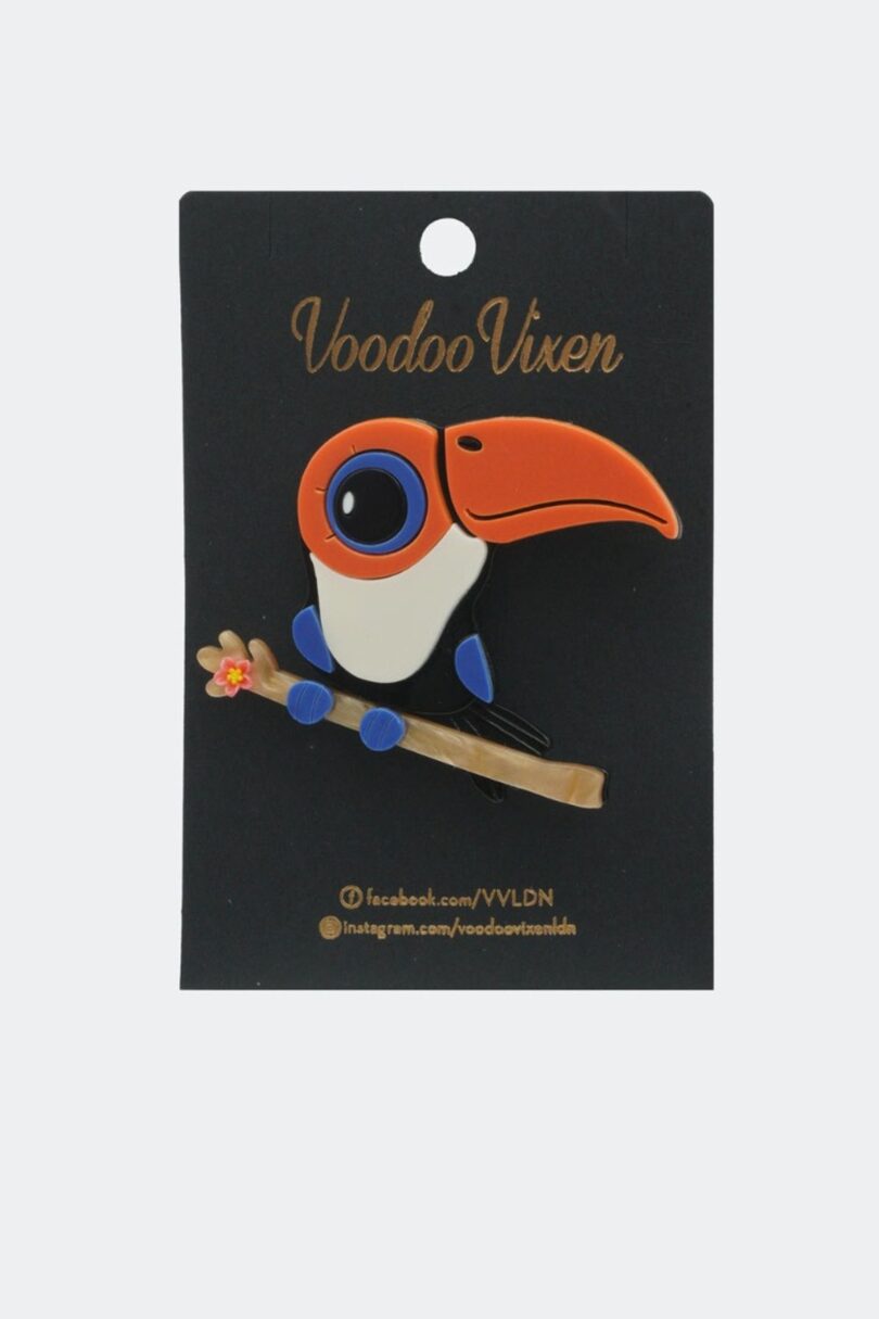 Toucan Bird Brooch  Shop now at Kitty Darling