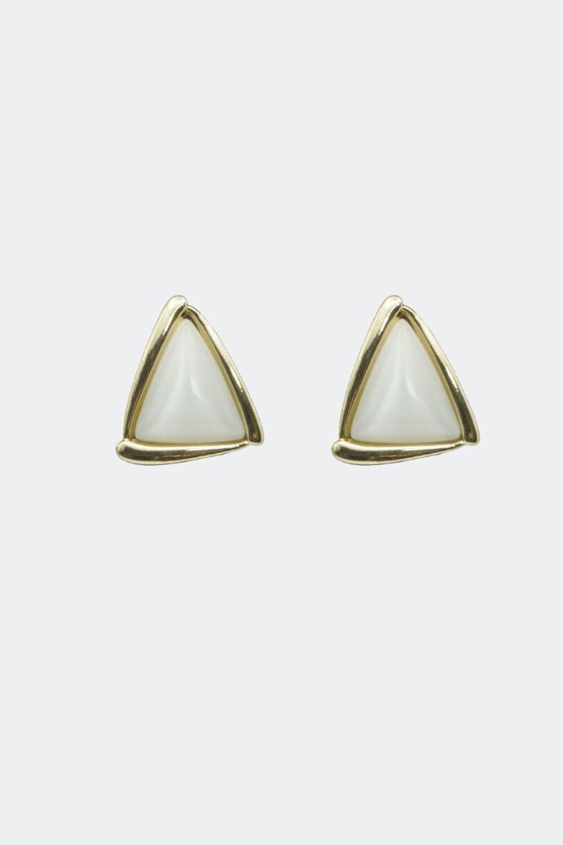Triangle Shape Opal Style Earrings  Shop now at Kitty Darling