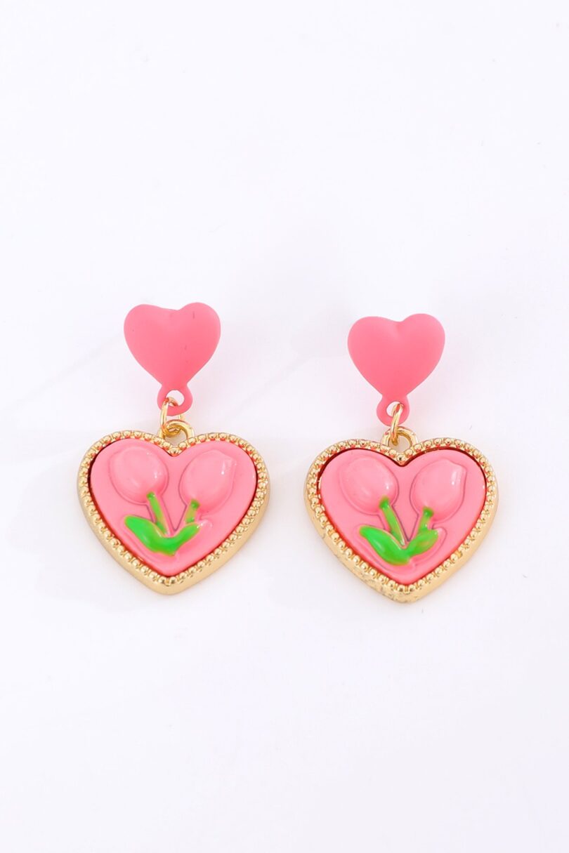 Tulip Heart Earrings  Shop now at Kitty Darling