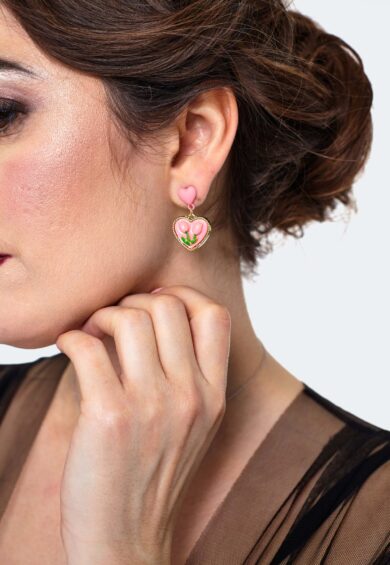 Tulip Heart Earrings – Jewellery | Kitty Darling